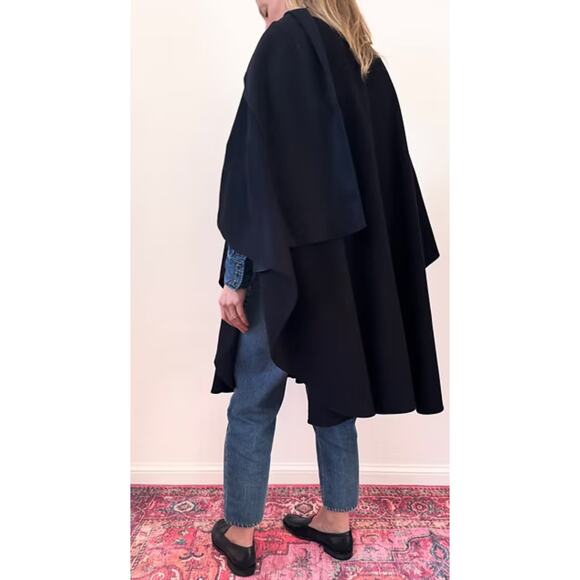 Vintage Mac Taggart Cashmere & Wool Scarf Cape Dark Green Warm Soft And Gorgeous - Picture 2 of 12